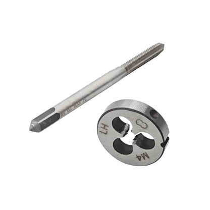 M4 x 0.7 Left Hand Metric Tap and Die Set, High Speed Steel Threading Kit for Reverse Thread Repair and Machining - size: M4 x 0.7