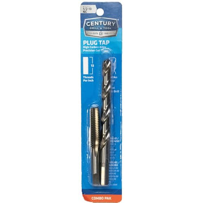 Century Drill & Tool 95411 Tap and Drill, 1/2-13NC - size: 1/2-13, 27/64 Inch