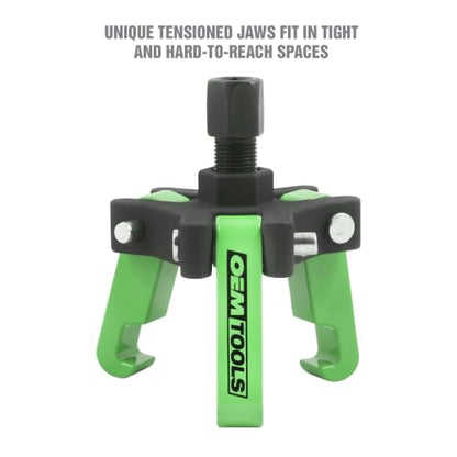 OEMTOOLS Harmonic Balancer Puller Kit, Adjustable 3-Jaw Puller Design | Spring-loaded Jaws, Comes in Storage Case, Removes Damper Pulleys in Tight Engine Compartments - style: Adjustable 3-Jaw Puller