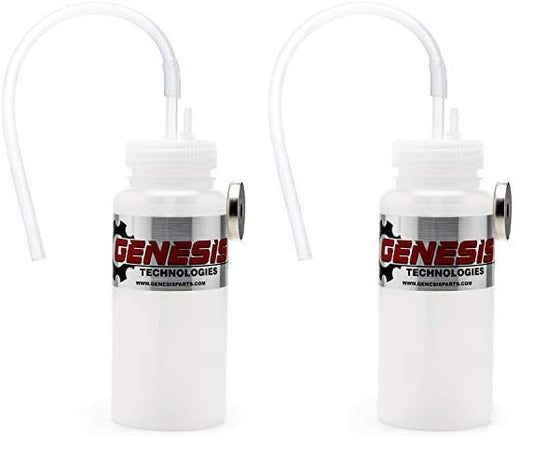 Genesis Universal 1 Person Brake Bleeder Bottle with a 16 Pound Magnet Mount and 12 Inch Fluid Tube (Pack of 2) - size: 16 Ounces (Pack of 2)