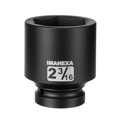 1" Drive Shallow Impact Socket,2-3/16 Inch SAE Jumbo Socket,CR-MO 6 Point for Easy Removal of Large Axle Nut（SAE) - size: 1 Inch Shallow 2-3/16", style: 1"Drive Shallow Impact Socket