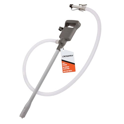 Deway Automatic Fuel Transfer Pump with Auto-Stop and Beep, Powerful AA Battery Powered with USB-C Power Option, 51" Extra Long Hose Fits All Size Cans, Portable Pump Transfers at 3.8 Gal/Minute - style: Auto-Stop w/ Beep