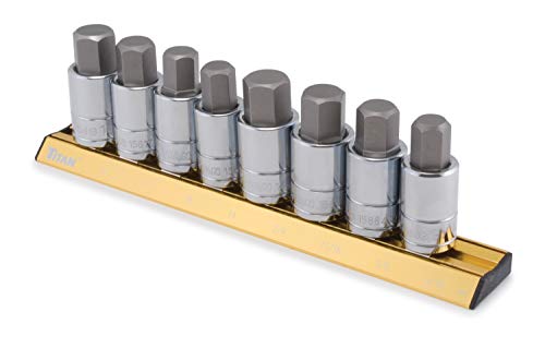 Titan 16132 SAE/Metric Large Hex Bit Socket Set - 8 Piece - style: Large SAE/Metric Hex