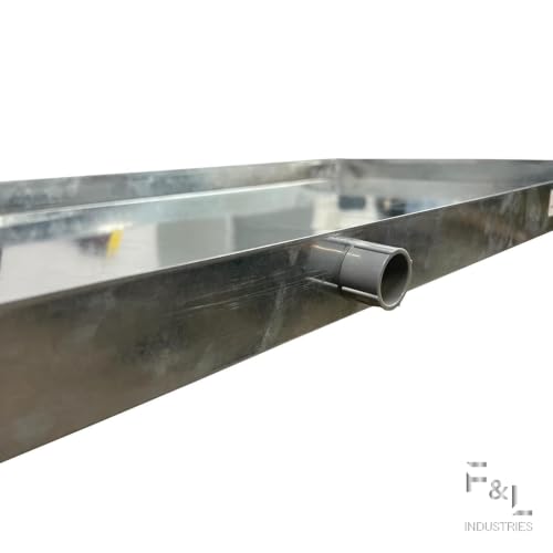 Heavy-Duty Galvanized Steel Drain Pan – Premium, Rust-Resistant HVAC Condensate Pan – Leak-Proof for Maximum Protection – With Hole Option (3/4)"PVC outlet drain. (18"x18"x2") - size: 18"x18"x2"