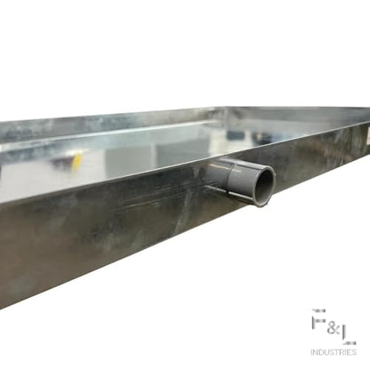 Heavy-Duty Galvanized Steel Drain Pan – Premium, Rust-Resistant HVAC Condensate Pan – Leak-Proof for Maximum Protection – With Hole Option (3/4)"PVC outlet drain. (18"x18"x2") - size: 18"x18"x2"