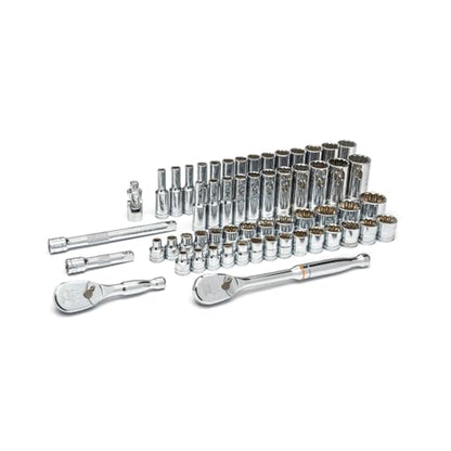 GEARWRENCH 57 Pc. 3/8" Drive 12 Pt. Mechanics Tool Set, Standard & Deep, SAE/Metric - 80551 - style: 57 piece - 12 point