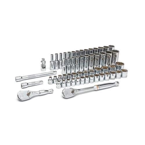 GEARWRENCH 57 Pc. 3/8" Drive 12 Pt. Mechanics Tool Set, Standard & Deep, SAE/Metric - 80551 - style: 57 piece - 12 point