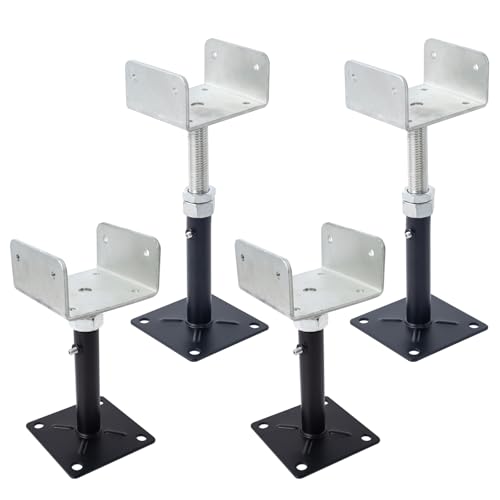 4 Pack U-Shaped Floor Jack for 4x2, 4x4, 4x6 Joists - Adjustable Steel Telepost with U-Head, Mini Screw Jack, Post Jack.6-9 Inch Adjustment Range. - size: 6-9