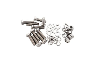 10-Pack M6 x 30mm Hexagon Screws Hex Bolts with M6 Hex Nuts M6 Flat Washers/Spring Lock Washers Set, 304/18-8, Plain Finish - size: M6 x 30mm 40pcs