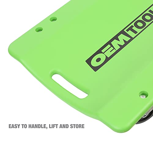 OEMTOOLS 24977 36” Mechanic’s Creeper with Headrest, Low Profile Creeper, Automotive Creeper, 350 Pound Weight Capacity, Green