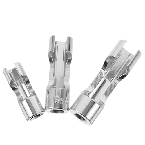 3pcs Automotive Flare Nut Slotted Socket Set 12mm 15mm 18mm Diesel Injector Sleeve Repair Tool for Fuel Line and Removal
