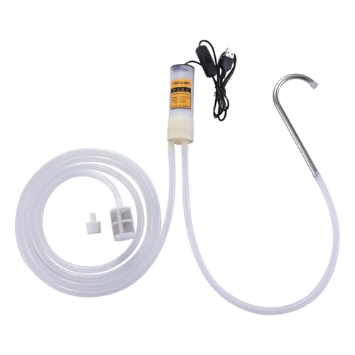 Portable USB Electric auto siphon Self Priming Pump for Bottling Home Brew Beer,Wine, Beverages and Kombucha,Food Grade Water Transfer Pump With 6.5 Feet hose,2L/min,Low Noise - color: Black Button-Switch With Hook