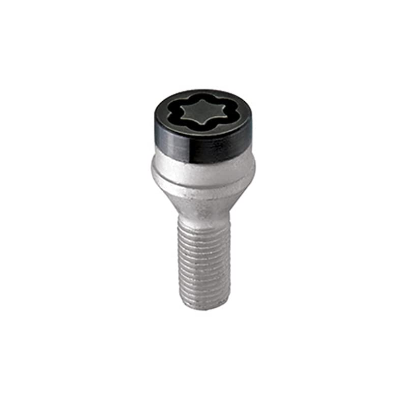 McGard 27361 Black Bolt Style Cone Seat Wheel Lock Set (M12 x 1.25 Thread Size) - Set of 4