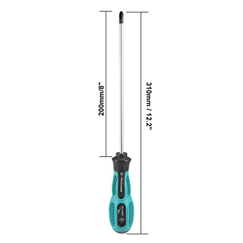 uxcell #2 Phillips Screwdriver 8 Inch Round Shaft Non Slip Comfortable Handle - size: PH2 x 8"