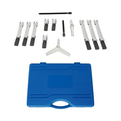 13pcs Gear Puller Set 2/3 Jaw Bearing Flywheel Puller Kit with 9 Pull Claws Heavy Duty Pulley Gear Bearing Flywheel Removal Tool for Automotive & Mechanical Repair (Blue) - color: Blue