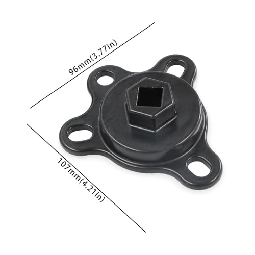 Black Crankshaft Turning Tool Engine Rotation Adapter Tool | Compatible for Chevy or Ford V8 Engines - color: Black