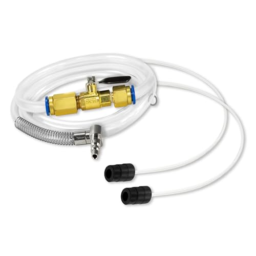 EWK 3-Piece Oil Extractor Tube Hose Set for 13.5L Pneumatic Oil Extractor and Dispenser, Replacement Nylon Hoses with Valve and Quick Connector for Engine Oil and Fluid Change Service - style: 3 Pcs Set for 13.5 L