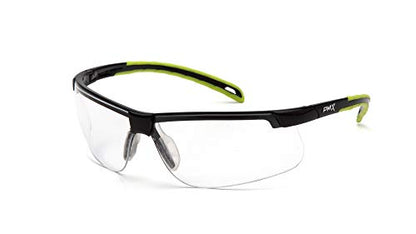 Pyramex Ever-Lite Lightweight Safety Glass Indoor/Outdoor Mirror Lens - color: Clear H2max Anti-fog Lens/ Black/Lime Frame