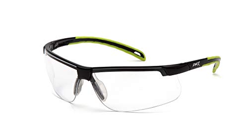 Pyramex Ever-Lite Lightweight Safety Glass Indoor/Outdoor Mirror Lens - color: Clear H2max Anti-fog Lens/ Black/Lime Frame