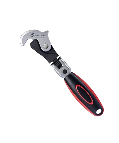 QUENCHING Self Adjusting Crowfoot Wrench, 9.5" Auto Jaw 9/16" to 1-1/4", 14 to 32 mm, Rust Resistant & Power Grip, Space-Saving Alternative to Wrench Sets for Car and Home Repairs - size: 9.5" Wrench