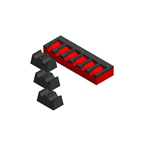 MagAttach Socket Extension Organizers (1/4", Red/Black) - color: Red/Black, size: 1/4"