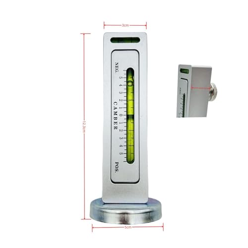 Four-Wheel Alignment Magnetic Level Instrument, Magnetic Camber Castor Gauge, Portable Wheel Alignment Camber Level Tool with Strong Magnet Base, Car Truck Tire Camber Caster Adjustment Bubble Level