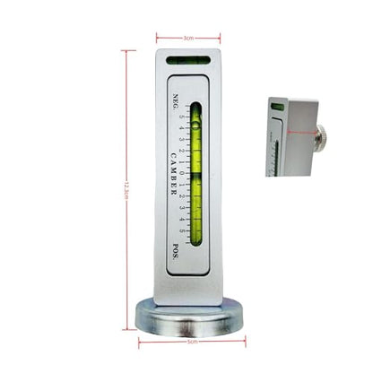 Four-Wheel Alignment Magnetic Level Instrument, Magnetic Camber Castor Gauge, Portable Wheel Alignment Camber Level Tool with Strong Magnet Base, Car Truck Tire Camber Caster Adjustment Bubble Level