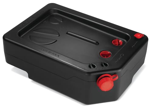 PAK Premium 10 Quart Oil Drain Pan, Easy Pour Design with Tethered Cap, Made in USA