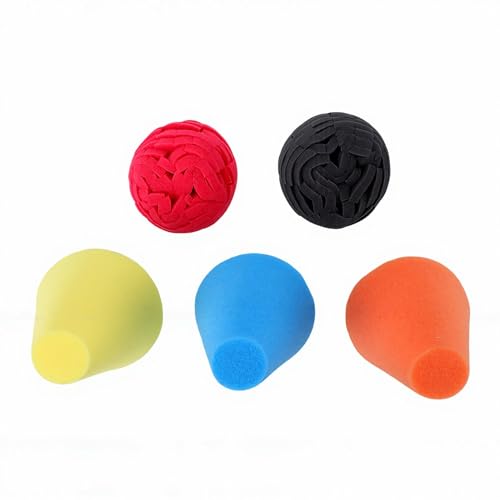 Akozon 5 Pcs Car Polishing Kit Polishing Cone Wheel Drill Sponge Pad & Ball Set Compatible with Standard Household Electric Drill for Auto Wheel Surface
