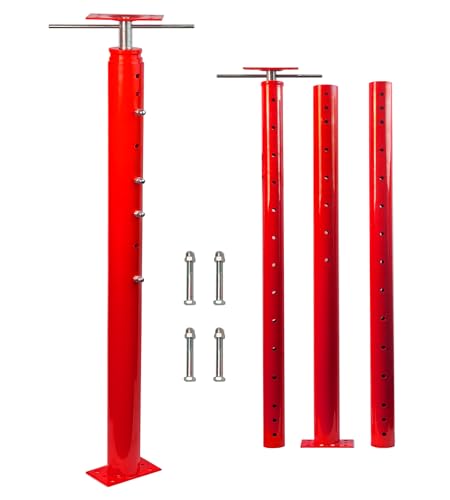 54"-155" Pole House Jack Post - Heavy Duty House Floor Jacks Adjustable Support for High Ceilings - 18,000 lbs Max Capacity - Telescoping Jack Stands for Basement, Crawl Space, Deck, Floor Leveling - color: Red, size: 54"-155" ( 1PC)