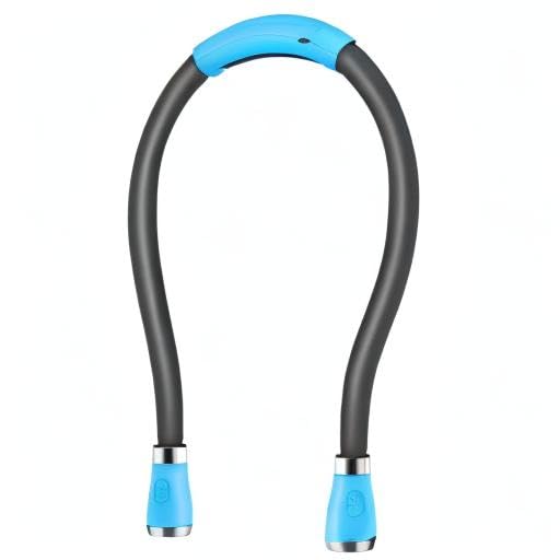 USB Rechargeable Neck Book Light for Reading in Bed, 4 LED Bulbs 4 Adjustable Brightness, Hands Free for Night Jogging or Mending Lamp (Blue) - color: Blue