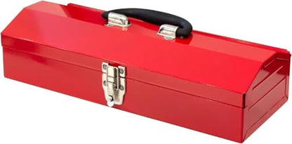 Portable Tool Box, Metal Tool Box, 4 Non-Slip Foot Pads, Ideal for Trailer, Mechanic, DIY-ers, Car Toolbox, Workshops, Garages, Repair Shops,Red - size: 1P-Red
