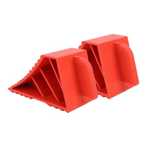 Heavy Duty Wheel Chocks, Premium Rubber Tire Stopper with AntiSlip Design, Ideal for Trucks and Trailers with 8.26x3.93 Inch Dimensions