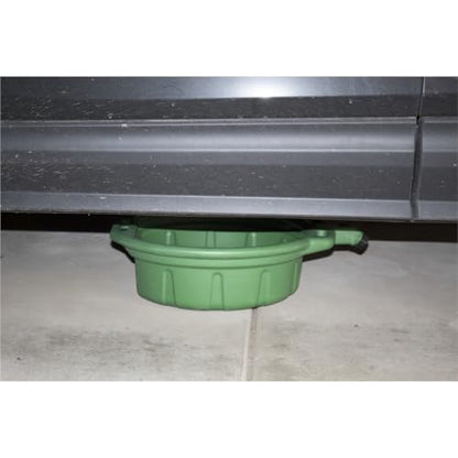 K Tool International 74647 4-1/4 Gallon Antifreeze Drain Pan for Garages, Repair Shops and DIY, Built-in Anti-Splash Lip and Baffles, High Density Polyethylene, Chemical/Solvent Resistant, Green