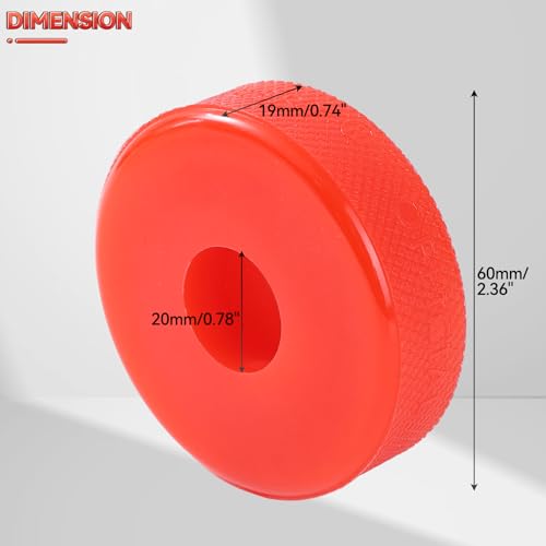 Polyethylene Bottle Jack Pad Adapter Hydraulic Lift Pinch Weld Car Damage Protection for Most 2 Ton Bottle Jacks 20MM 0.79 Inch Recess Hole. (Red, 20MM=0.79") - size: 20MM=0.79"