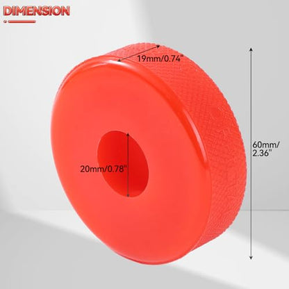 Polyethylene Bottle Jack Pad Adapter Hydraulic Lift Pinch Weld Car Damage Protection for Most 2 Ton Bottle Jacks 20MM 0.79 Inch Recess Hole. (Red, 20MM=0.79") - size: 20MM=0.79"