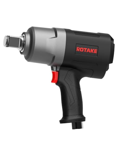ROTAKE 1" Air Impact Wrench, 1556 ft-lbs, Twin Hammer, RT-5572 | 5600 RPM Speed, Heavy-Duty Aluminum Hammer Case, 9.02-lb Composite Body, 3-Speed Control, Semi-Trailers & Heavy Equipment - size: 1" (1556 ft-lbs)RT-5572