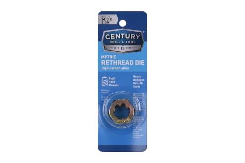 Century Drill & Tool, 92715, 14.0X2.00,Rethreading Die,Tool Set, Thread Repair - size: 14.0 X 2.00