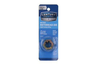 Century Drill & Tool, 92715, 14.0X2.00,Rethreading Die,Tool Set, Thread Repair - size: 14.0 X 2.00
