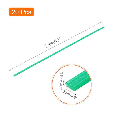 MECCANIXITY 20pcs 13 Inch Plastic Welding Rods PP Welding Strips Welder Rods for Car Bumper, Kayak Repair, Plastic Welder, Green