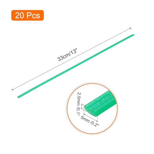 MECCANIXITY 20pcs 13 Inch Plastic Welding Rods PE Welding Strips Welder Rods for Plastic Welder,Car Bumper, Kayak Repair, Green - color: Green, size: 13 Inch
