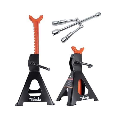 TONDA Jack Stands 3 Ton and 4 Way Lug Wrench