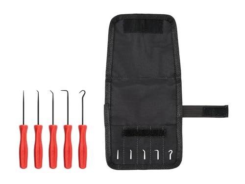 TEKTON Pointed Pick and Hook Set with Pouch (5-Piece) | PNH90402 | Made in USA - style: Pick and Hook Set (5-Piece, Pouch)