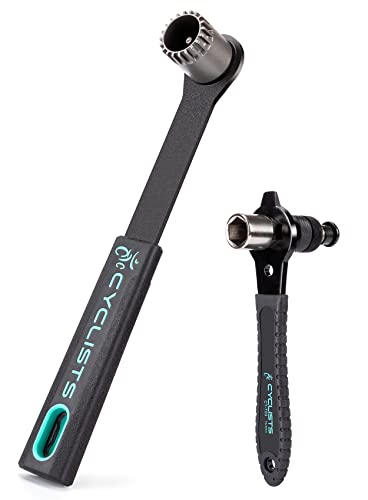 Bike Crank Puller & Bottom Bracket Removal Tool - Bike Tools with Long Handle - Crank Remover, Bottom Bracket Tool, Professional Bicycle Repair Kit - style: CT-B03+CT-T03
