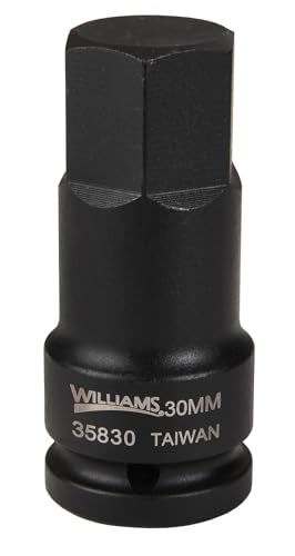 Williams JHW35832 3/4-Inch Drive Impact Hex Bit Driver, 32mm , Black - size: 32MM, style: Metric