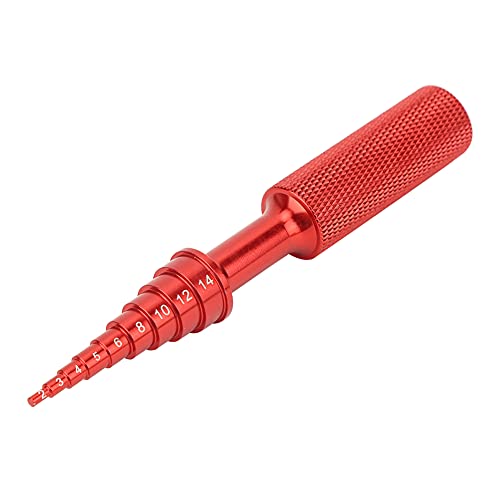 RC Bearing Tool, 2 to14mm Aluminum Alloy Steering Hub Carrier Disassembly Removal Tool Non Slip Puller Removal for RC Car Accessory (Red) - color: Red