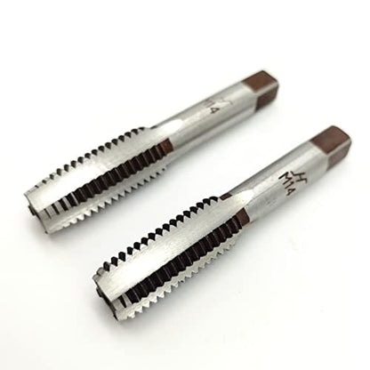 AtticZone M14 x 2.0 Metric Hand Thread Tap, Right Hand, Alloy Tool Steel, 1 Taper Tap, 1 Plug Tap for Metal Working DIY Industrial - size: M14x2.0