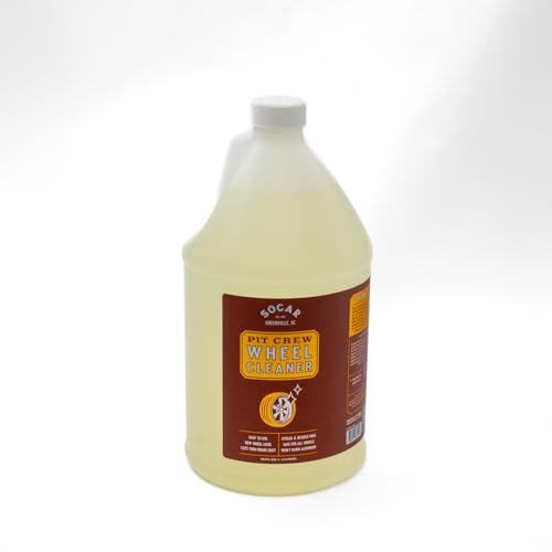 SOCAR Pit Crew Wheel Cleaner - 1 Gallon - Removes Brake Dust, Road Dirt, Grime. Professional Strength Powerful Formula. Safe for Aluminum, Chrome, Alloy Wheels, Brake Components - size: 128 Fl Oz (Pack of 1)
