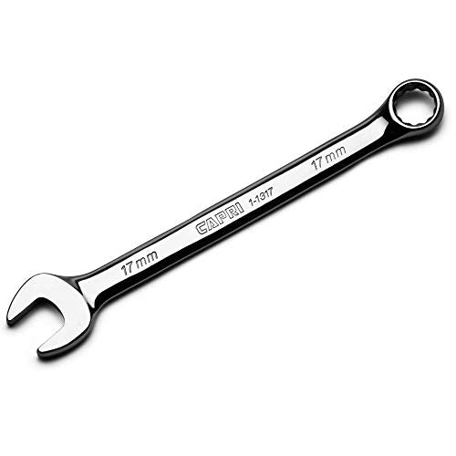 Capri Tools 17 mm Combination Wrench, 12 Point, Metric, Chrome (1-1317) - size: 17 mm