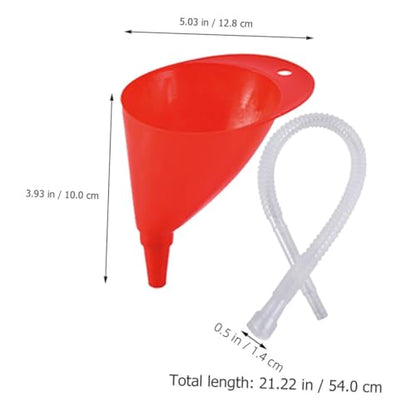Gatuida 3-Piece Automotive Funnel Set Plastic Gas Oil Funnel for Car Rv Motorcycle Large Flexible Long Tube No Spill Design for Easy Pouring